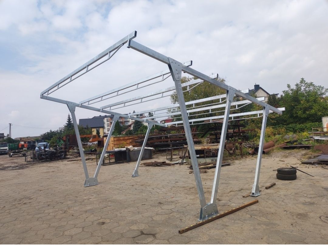 Carport wiata fotowoltaiczna nowa ocynk 7,2kWp