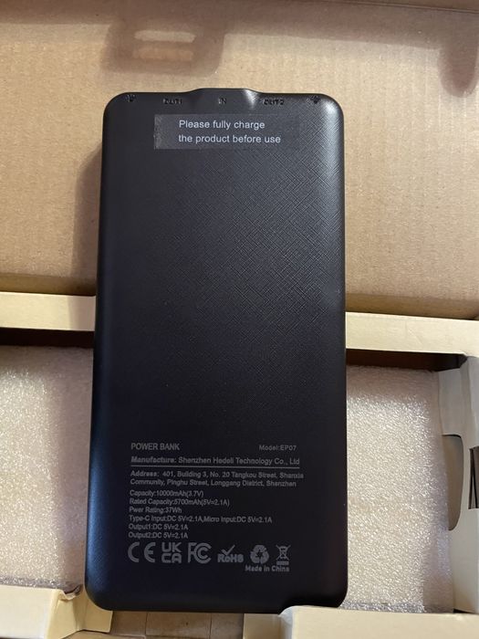 Павербанк EAGET 10000 mAh • Новий • LED-дисплей • 2 USB • З коробкою