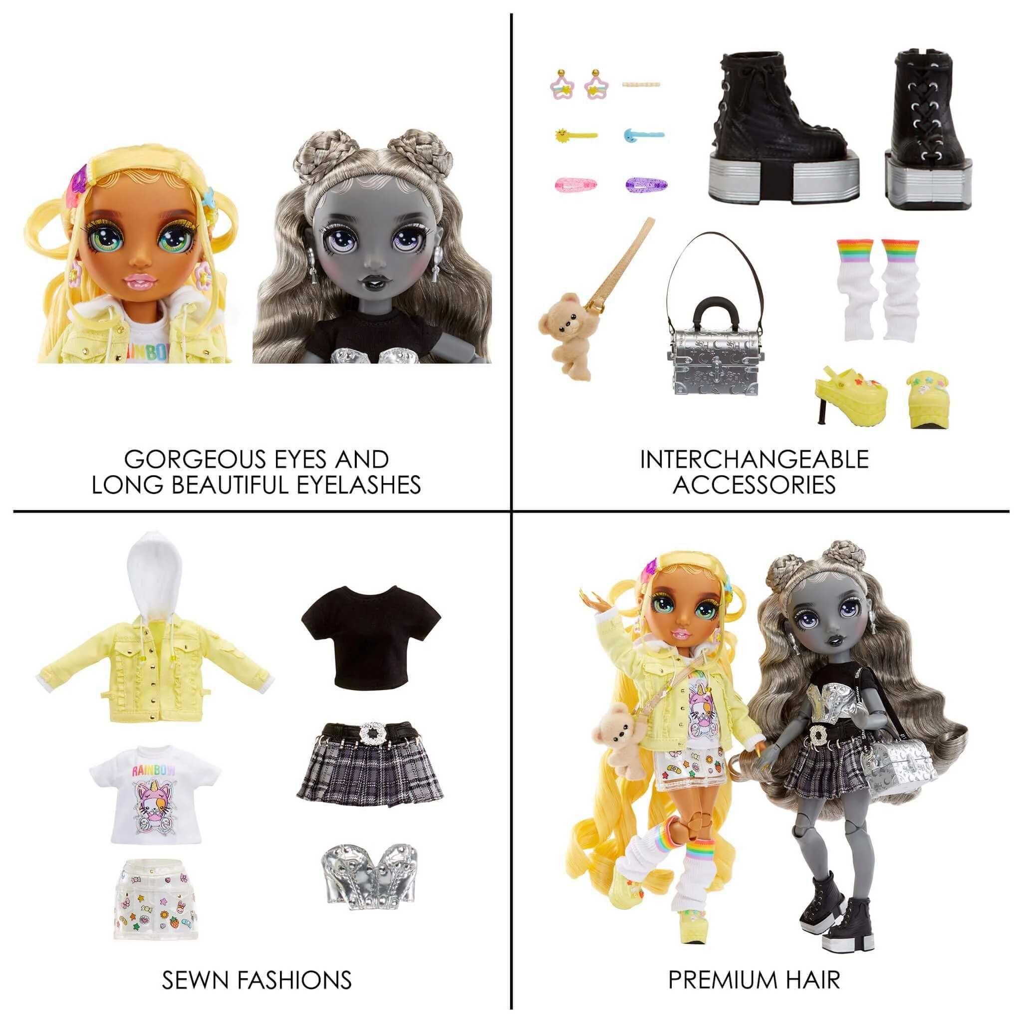 набір Rainbow High Madison Twins Sunny and Luna shadow high Луна Санні