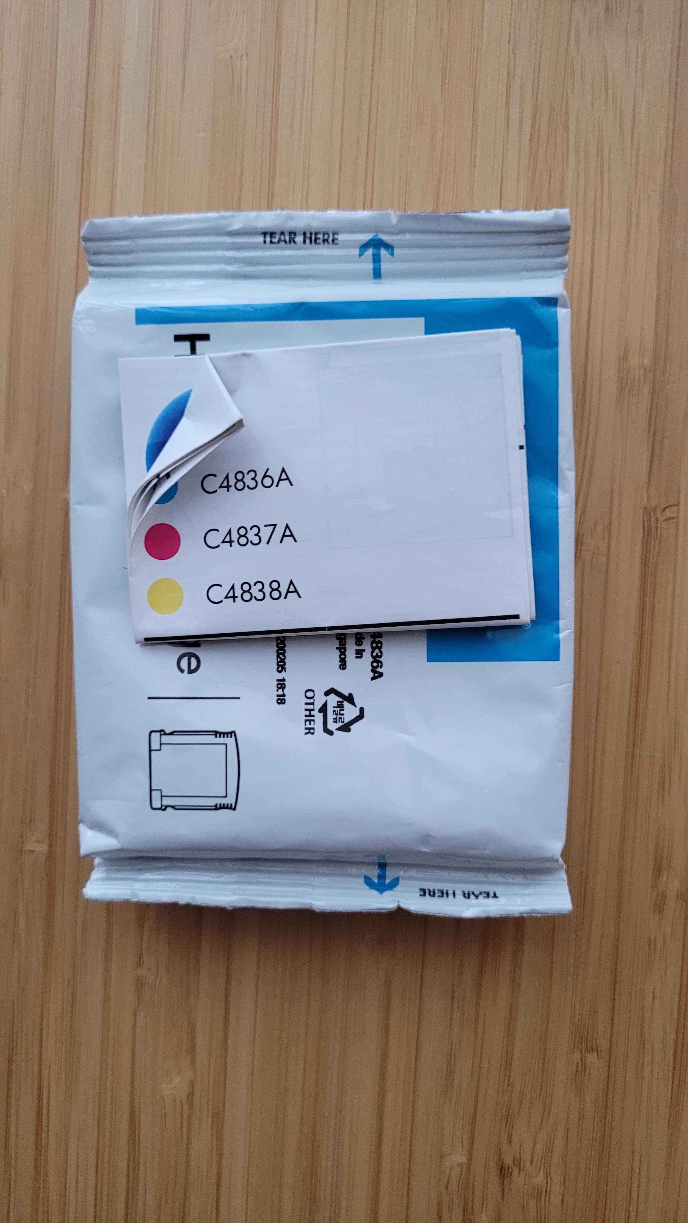 Komplet 3 szt. tusz toner Hp C4836A cyan C4838A yellow C4837A magenta