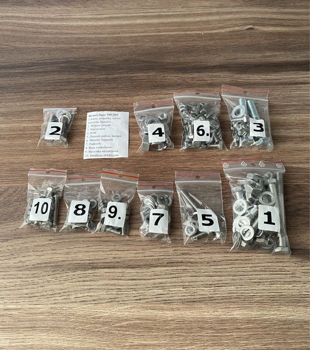 NOWY komplet śrub śruby NIERDZEWNE OGAR 200 OGAR 205 romet