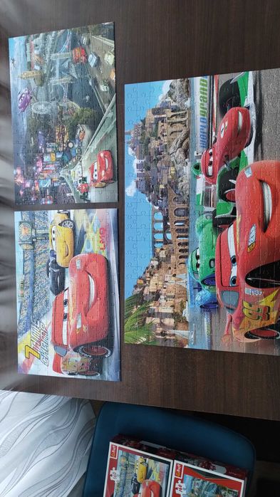 40 zł za 3x puzzle Disney Cars Trefl wiek 5+ i 6+