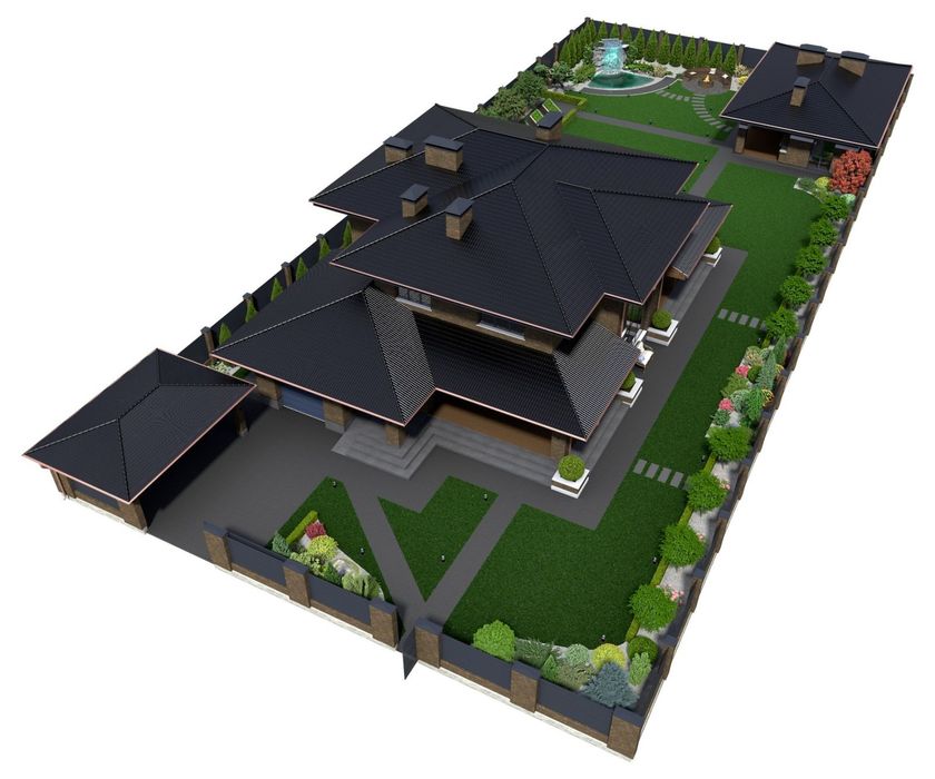 Ландшафтный дизайн, садовник, газон, растения