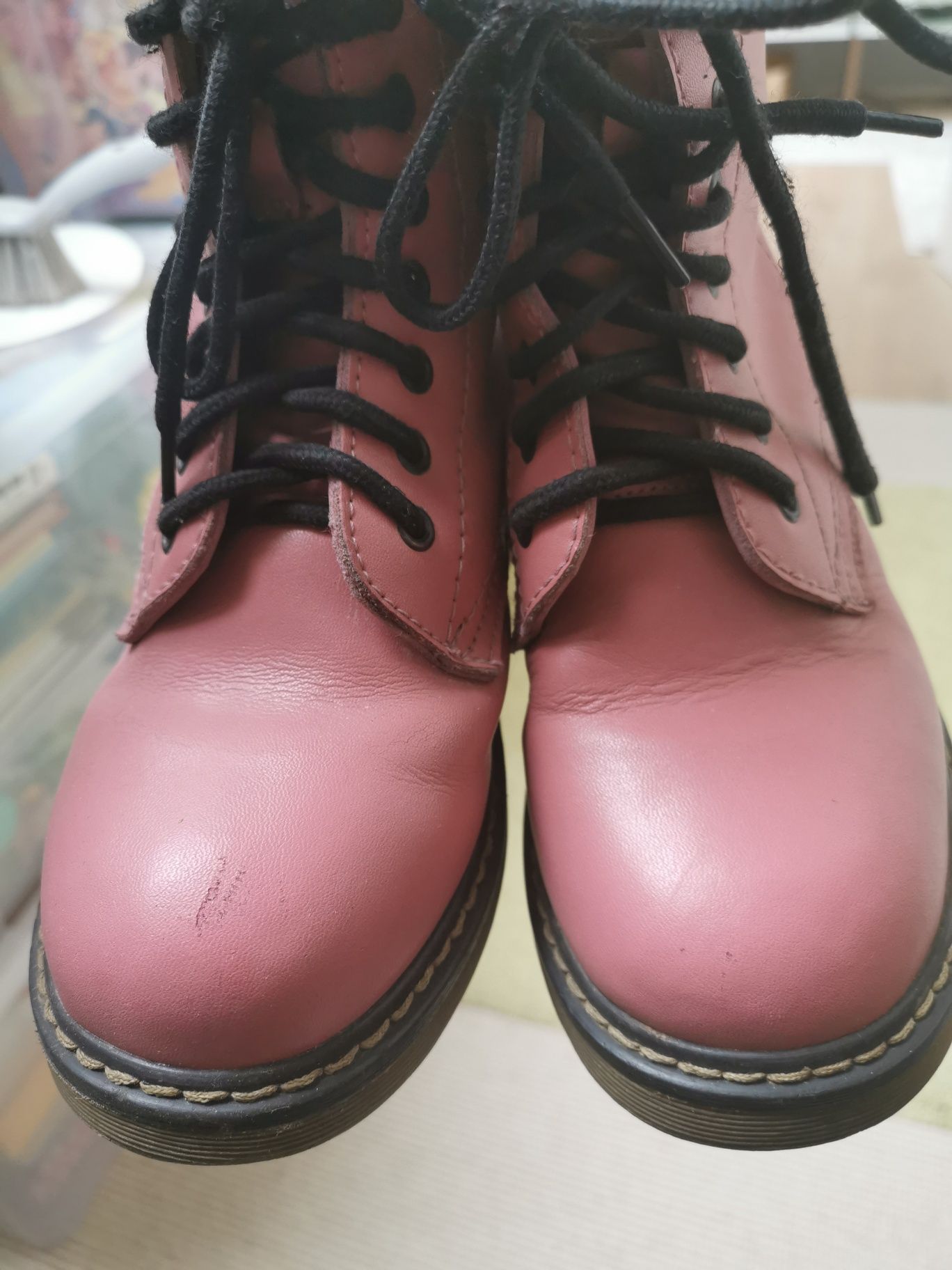 Buty dziecięce Nylon Red jak Martens różowe 34 zimowe ocieplane