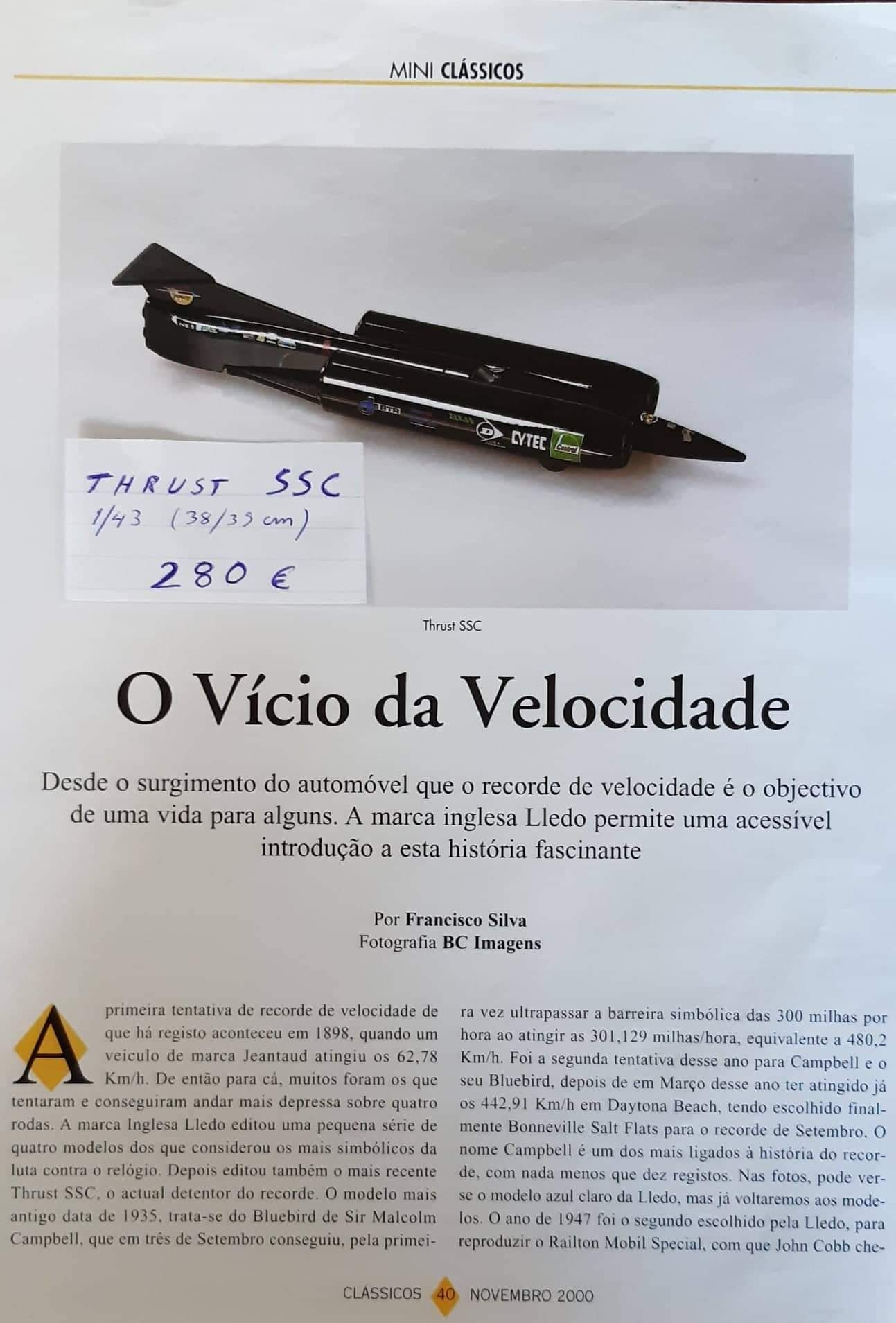 Miniartura automóvel "THRUST SSC"