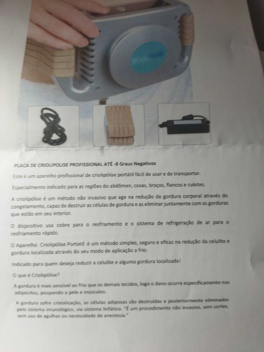 Criolipolise portátil novo