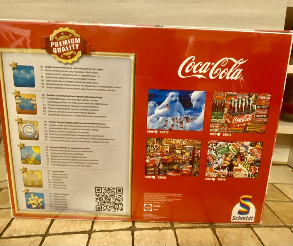 Puzzle Coca Cola Tradycyjne 1000 el nowe