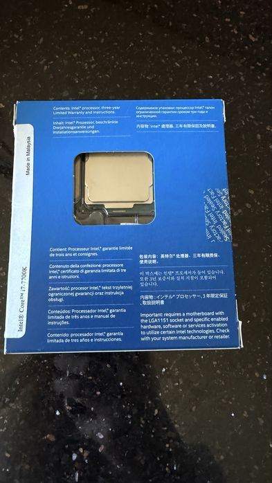 Procesor Intel Core i7-7700K LGA1151 – nowy, tylko otwarte pudełko