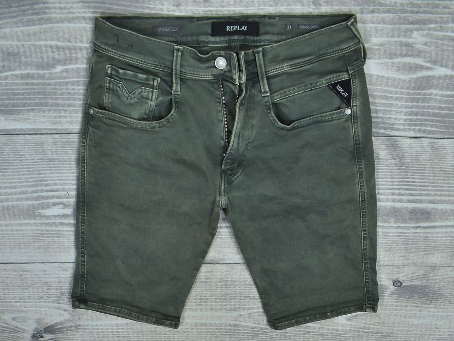 Replay Anbass Short Męskie Spodenki Jeansowe 31 Hyperxflex