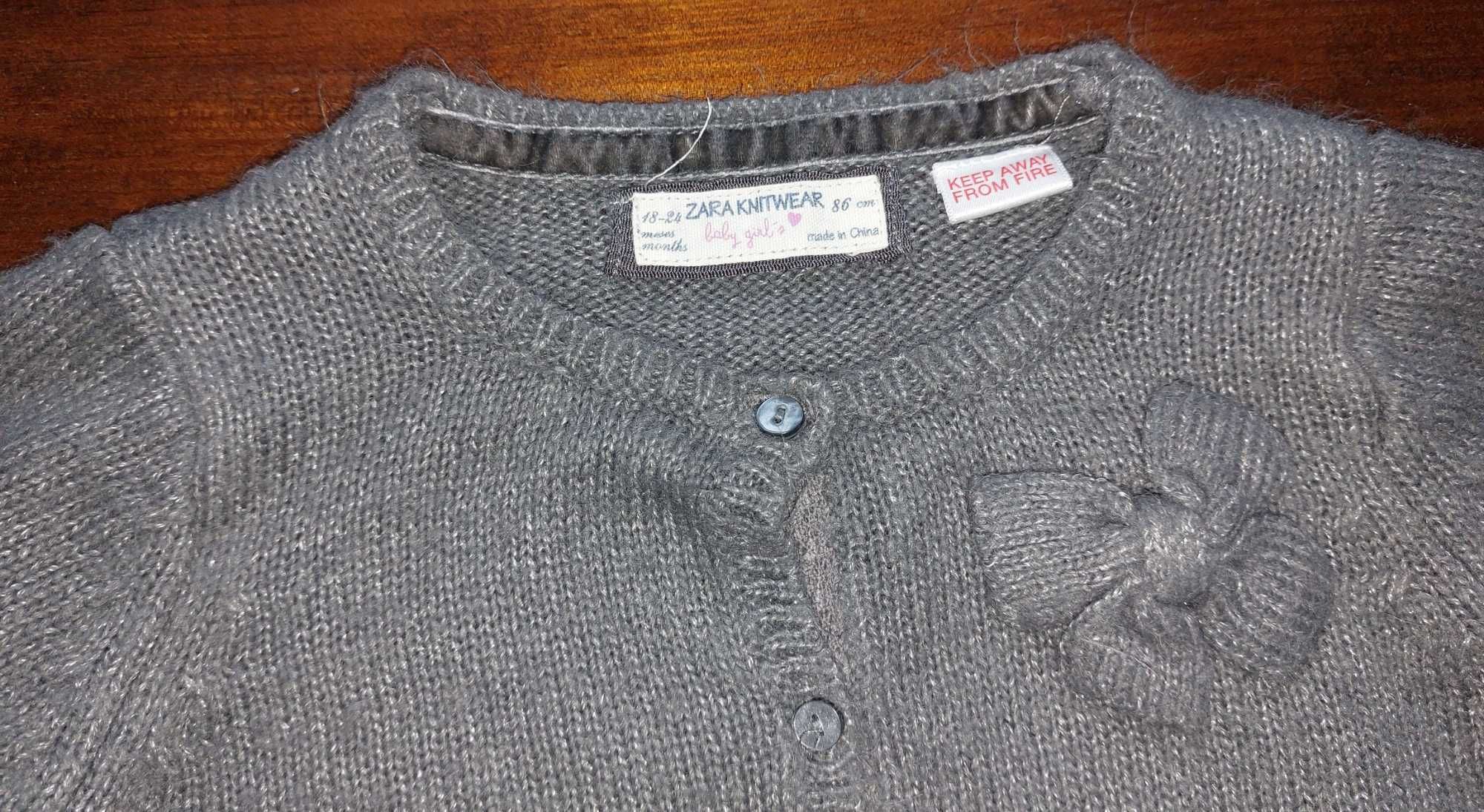 Zara, Bawełniany sweterk dla dziewczynki, rozmiar 86