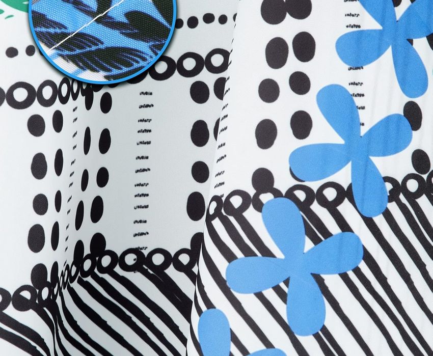 Vicyak Zasłona Prysznicowa z Tkaniny Biała Wodoodporna 183x183 cm