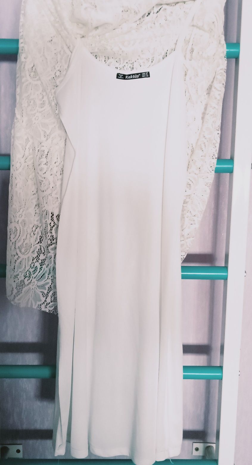 Турецкое белое платье из гипюра