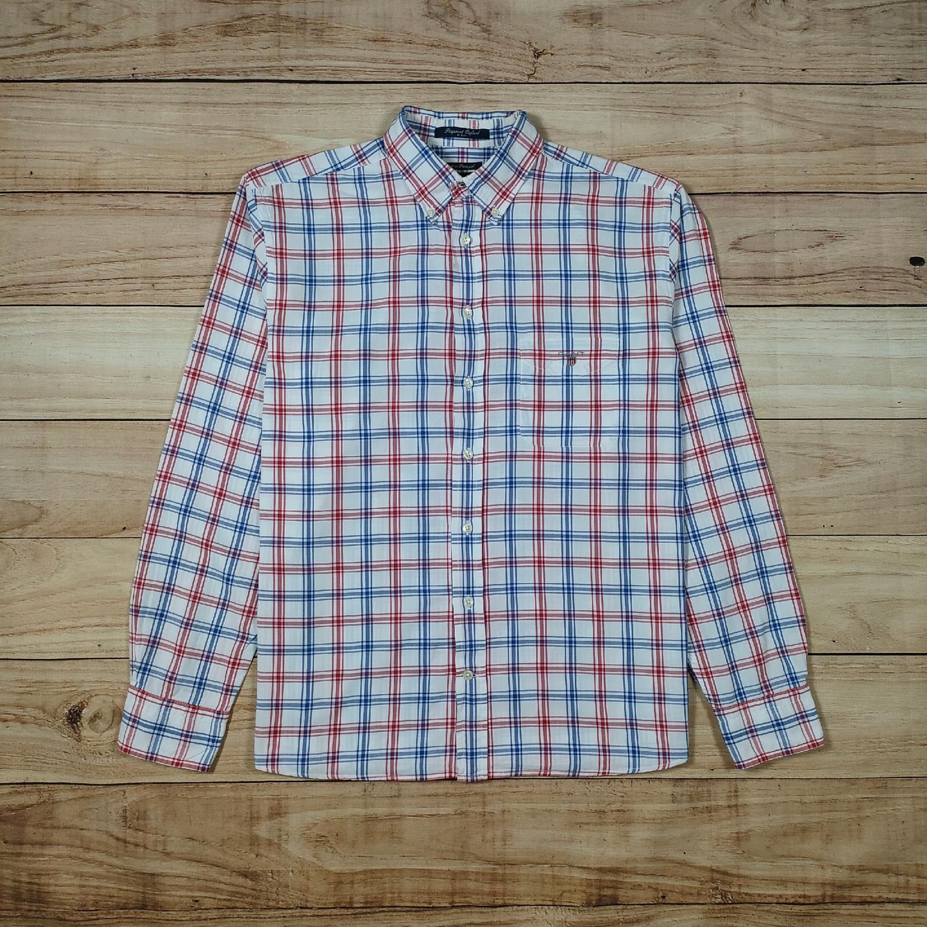 GANT Pinpoint Oxford Koszula Kratka Męska Logo r.L