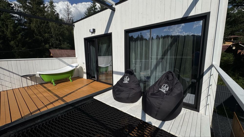 Оренда сучасного будинку/котеджу в Карпатах з ЧАНОМ . 2+2. с.Микуличин