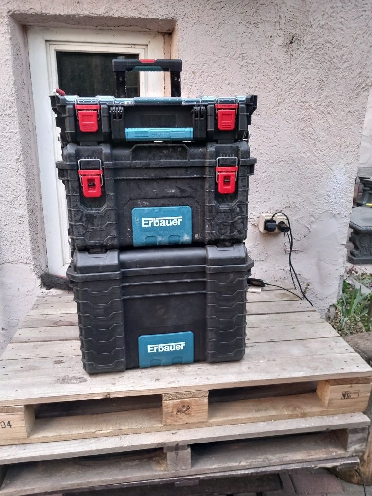 Zestaw 3 skrzyń transportowych Erbauer