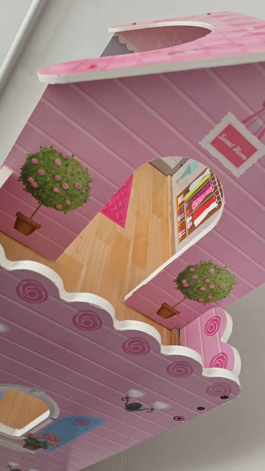 Drewniany domek dla lalek, barbie, xxl,