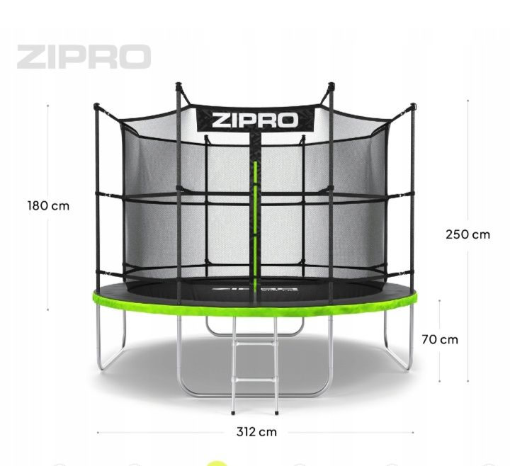 Садовий батут Zipro 312 см FT10 304-312 сітка внутрішня