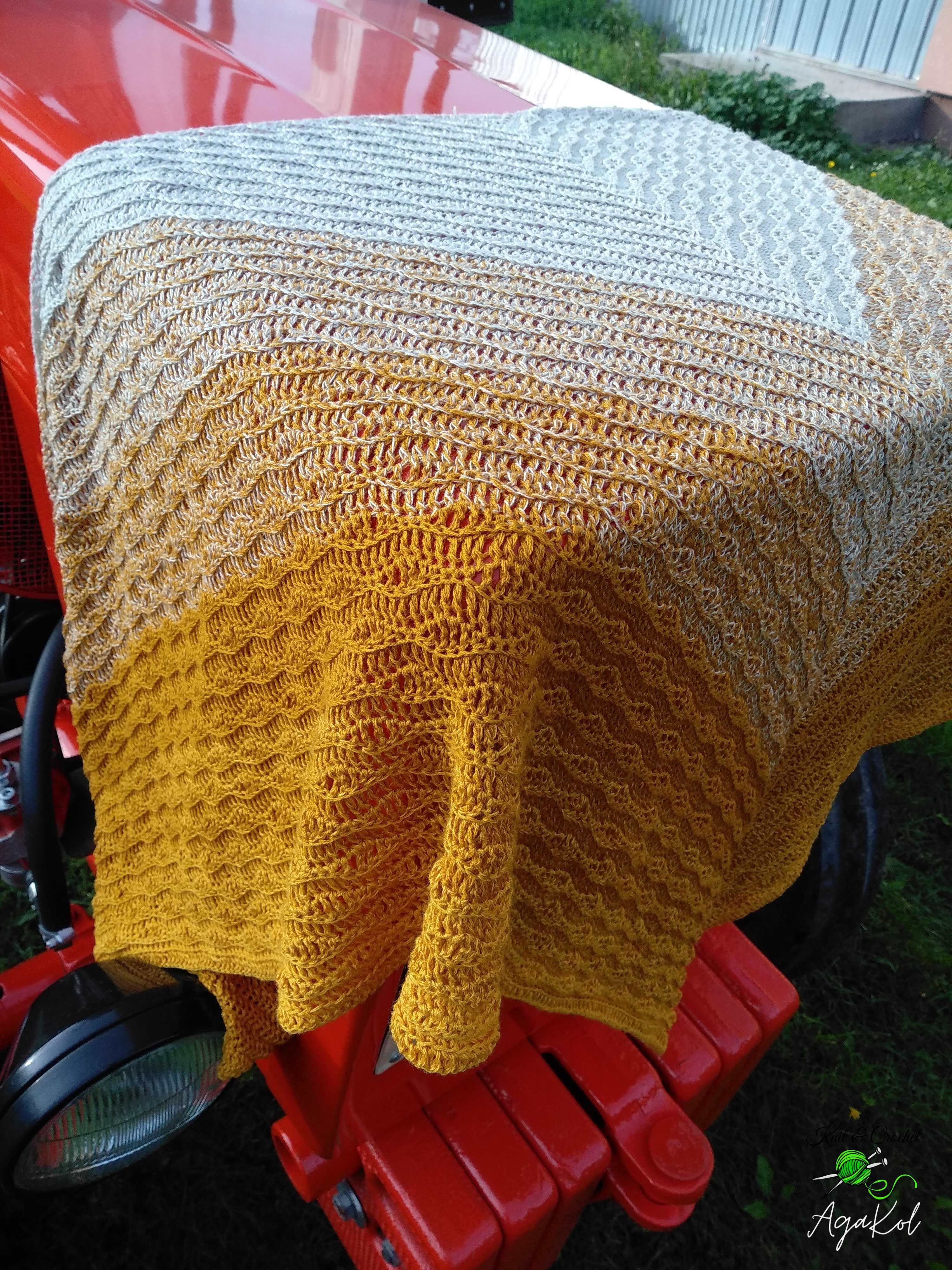 Handmade ręcznie robiona chusta na szydełku