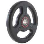 Disco de Musculação Domyos 5kg/28mm em Borracha com Pegas