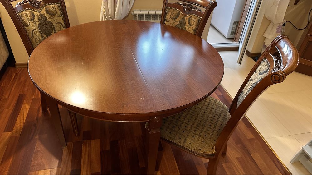 Великий розкладний обідній стіл, дуб