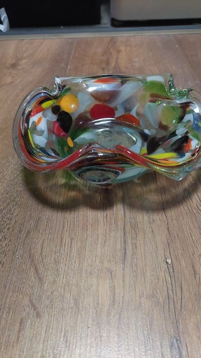 Stara kolorowa popielniczka prl