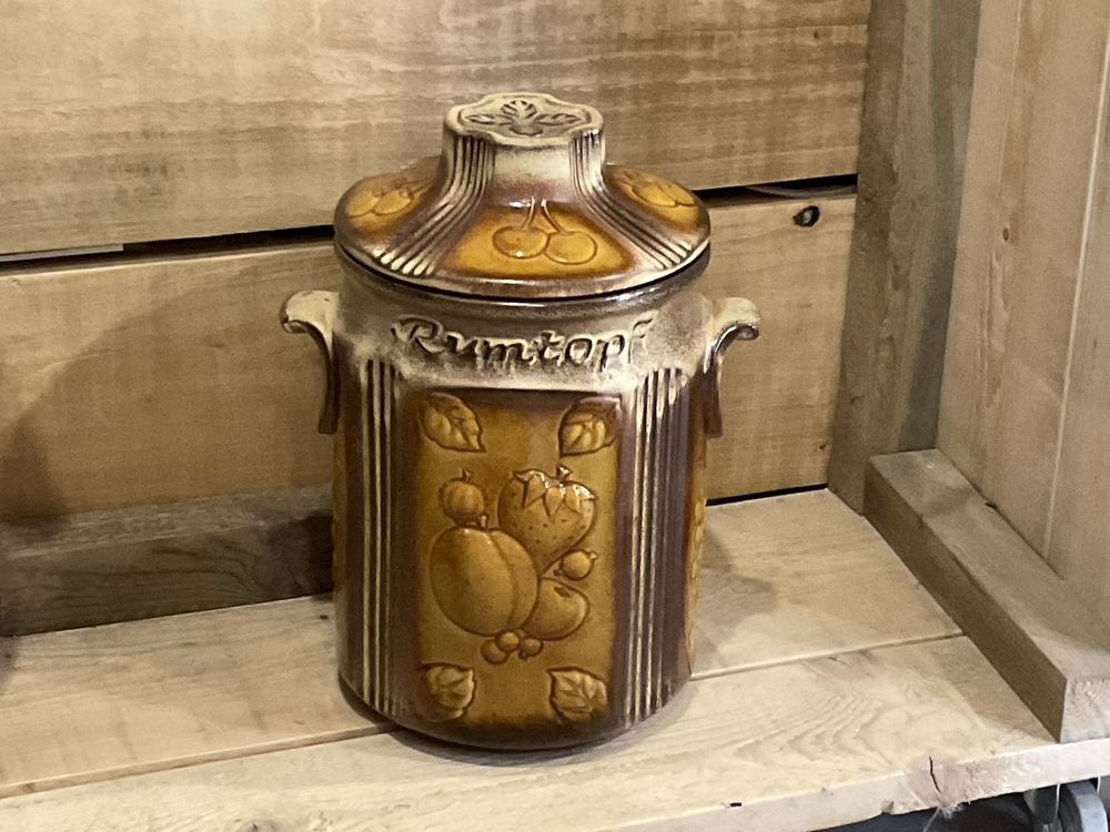 Pojemnik-Garnek Ceramiczny-Rumtopf z pokrywą