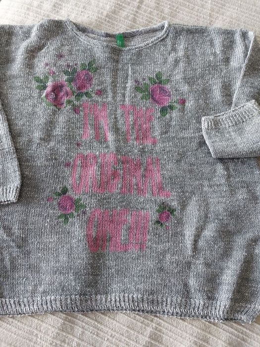 Camisolinha de malha Benetton cinza prata