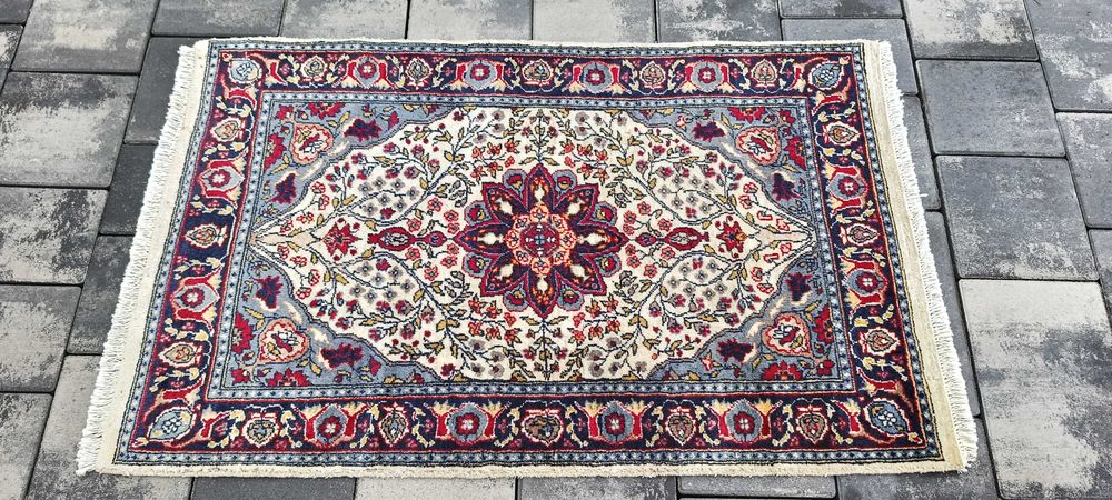 Isfahan dywan wełniany tkany ręcznie 101 x 62 cm wełna piękny