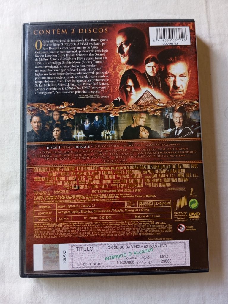 DVD O Código da Vinci Edição de 2 Discos