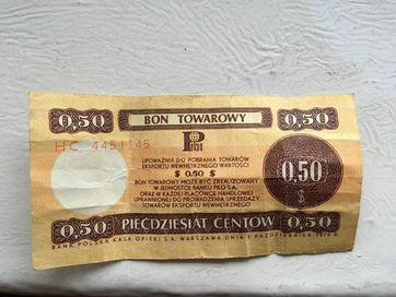 BON TOWAROWY Pekao 1979r 0,50