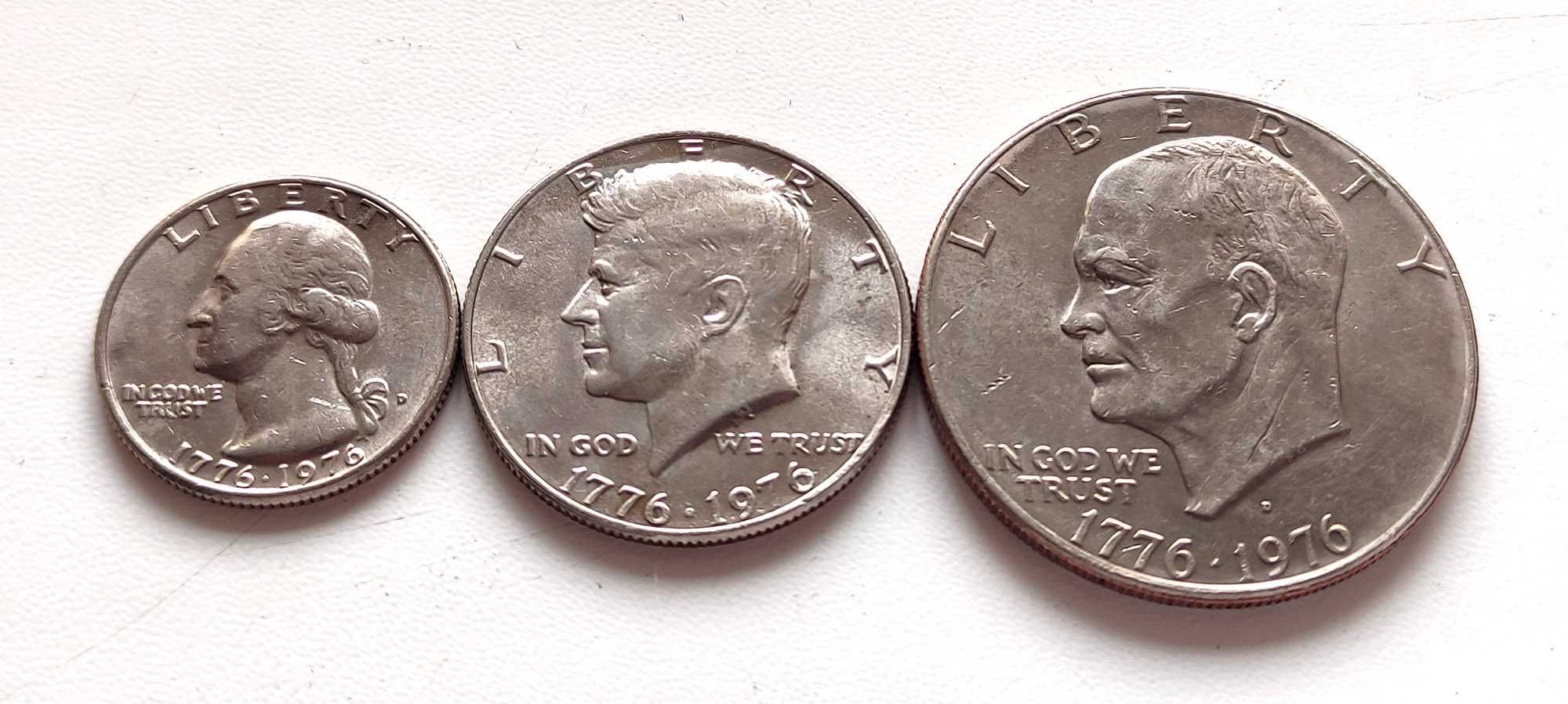 Юбилейные монеты США, 1976, 200 лет Независимости, 3 шт