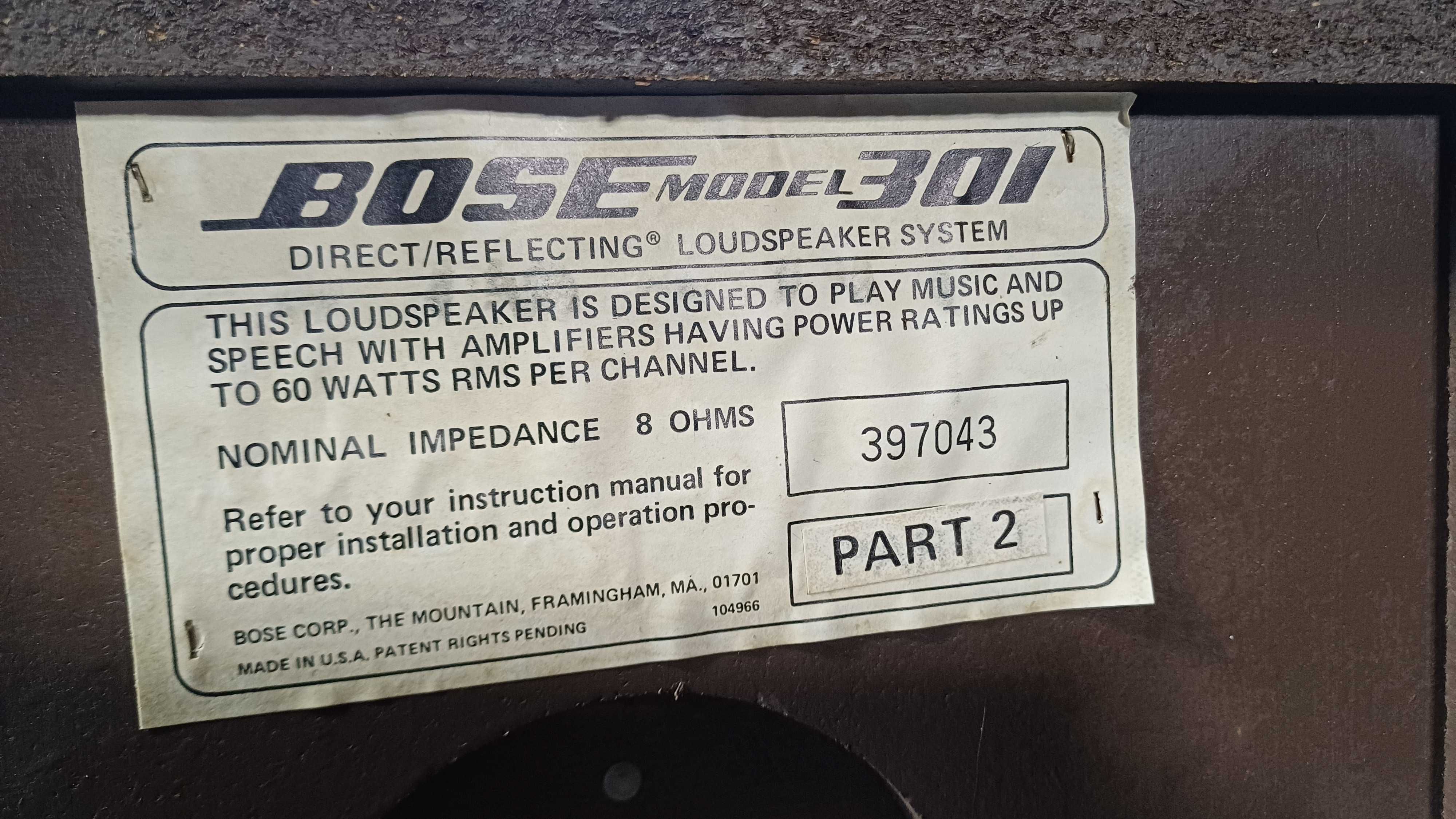 Kolumny  BOSE Model 301