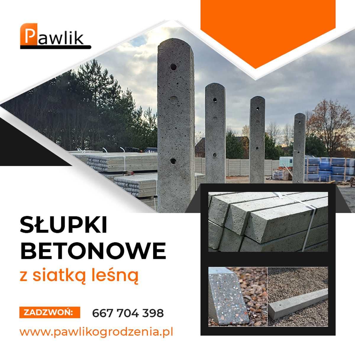 Słupki betonowe | siatka leśna | ogrodzenie pastwiska polski producent