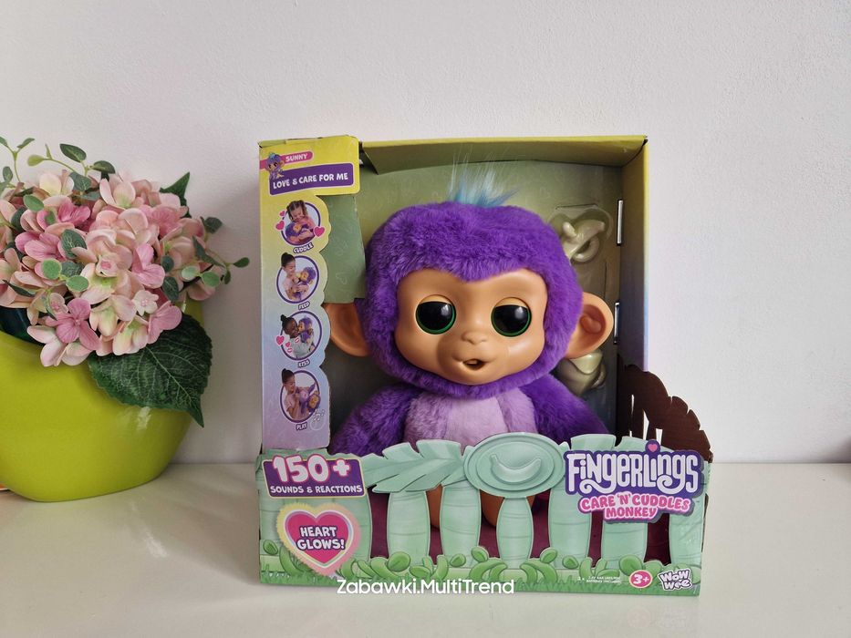 Maskotka interaktywna,Fingerlings Małpka lalka