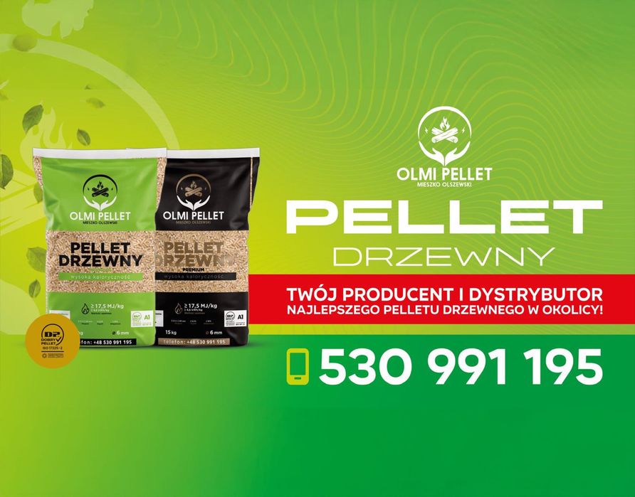 Pellet PRODUCENT "OLMI CZARNY" - Certyfikat "Dobry Pellet" - Pelet 6mm