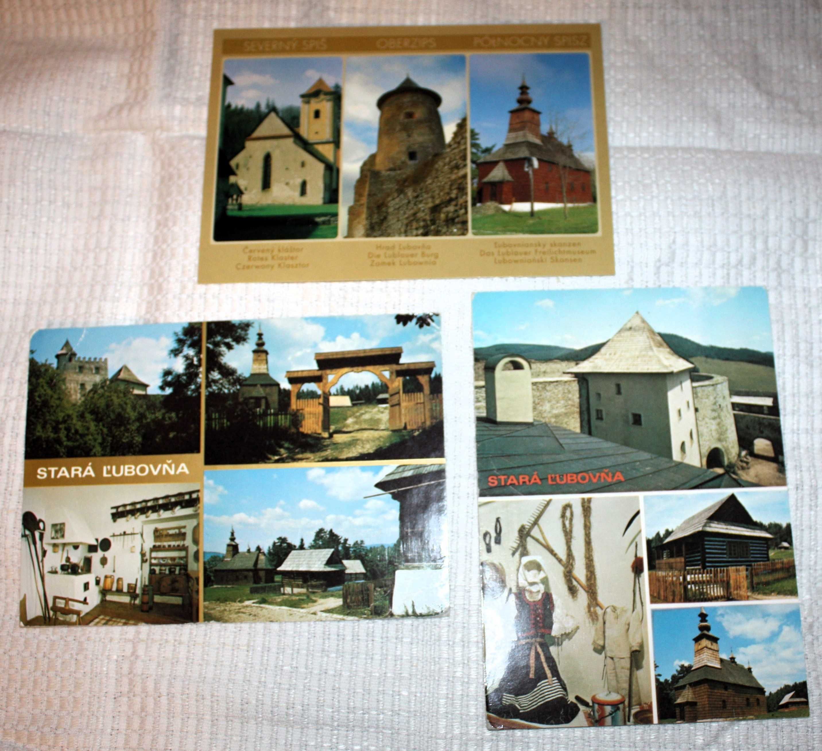 Stara Lubovnia x 3 - pocztówki z lat 80/90