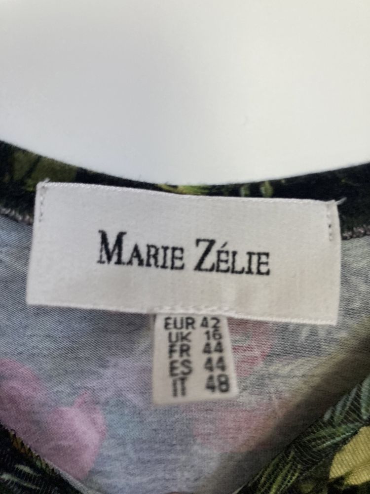 Sukienka czarna kwiaty Marie Zelie 42