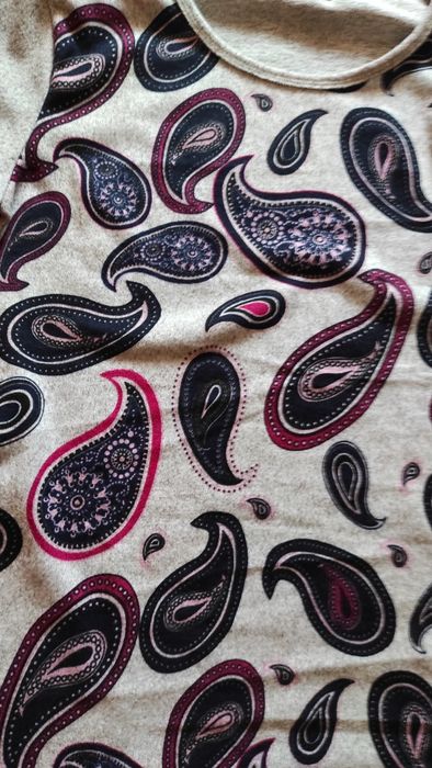 Cienki sweter damski szary we wzory L/XL