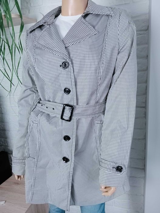 Mexx płaszcz, kurtka na jesień w szarą kratkę 2XL/44/16