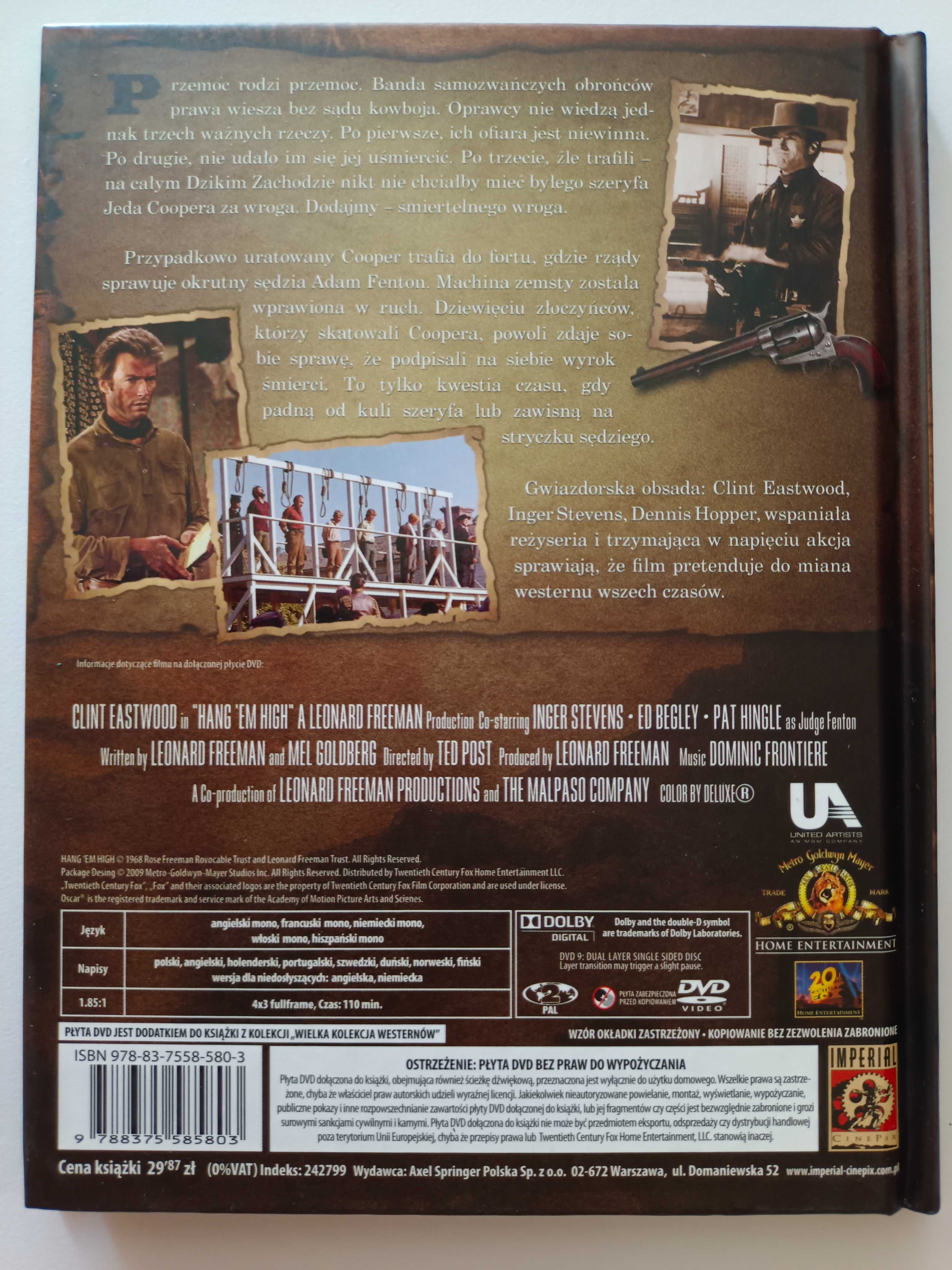 DVD, Clint Eastwood "Powieście go wysoko" (Hang 'Em High) - western