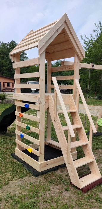 Plac zabaw "LENA" – domek, huśtawka, tablica kredowa DOSTAWA CAŁY KRAJ