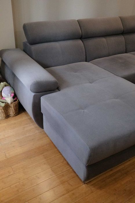 3 letnia kanapa narożna BRW Lizbona I z funkcją spania i skrzynią