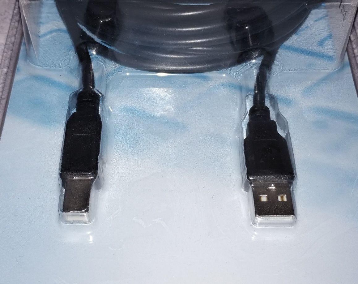 Kabel USB A/B przewód A - B do drukarki komputera 5 m czarny nowy