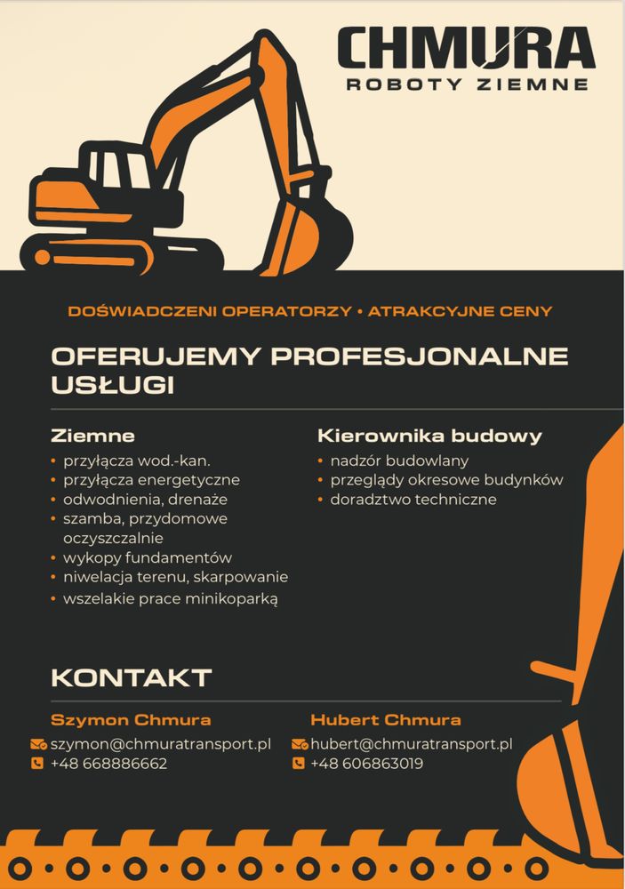 Roboty ziemne, usługi minikoparką