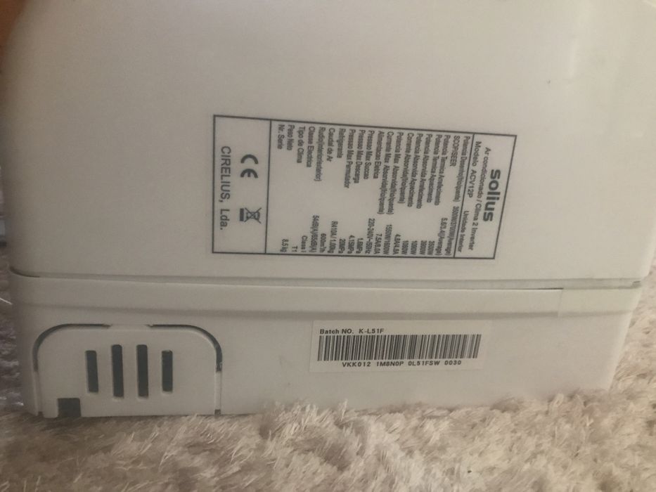 Ar condicionado com avaria