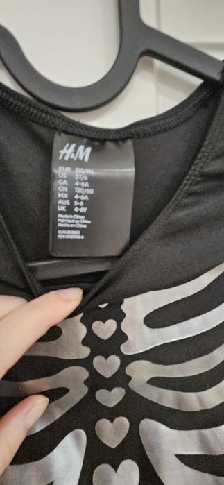 Sukienka halloween 110/116 HM kostium przebranie bal karnawałowy