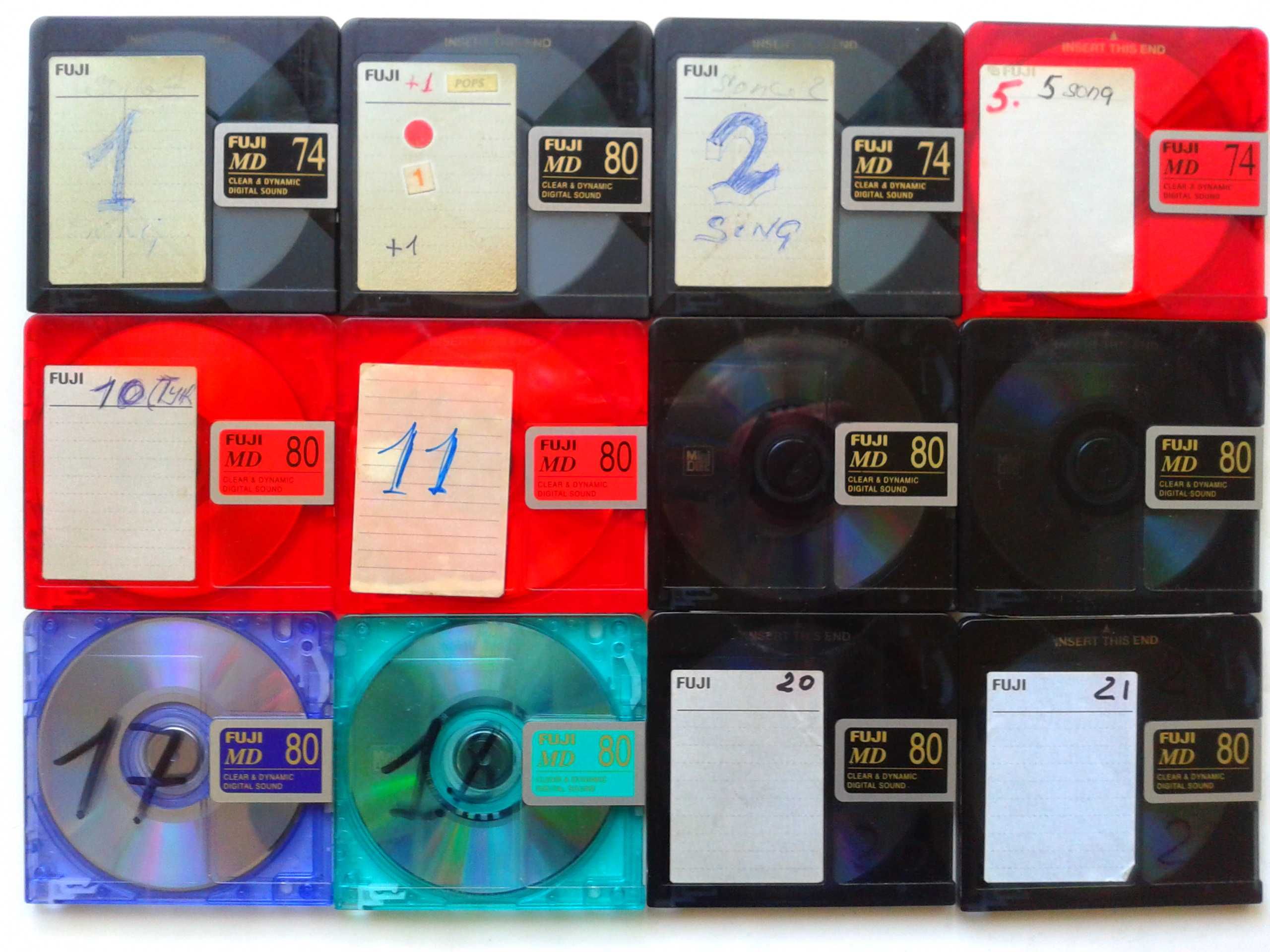 мини-диски разных производителей