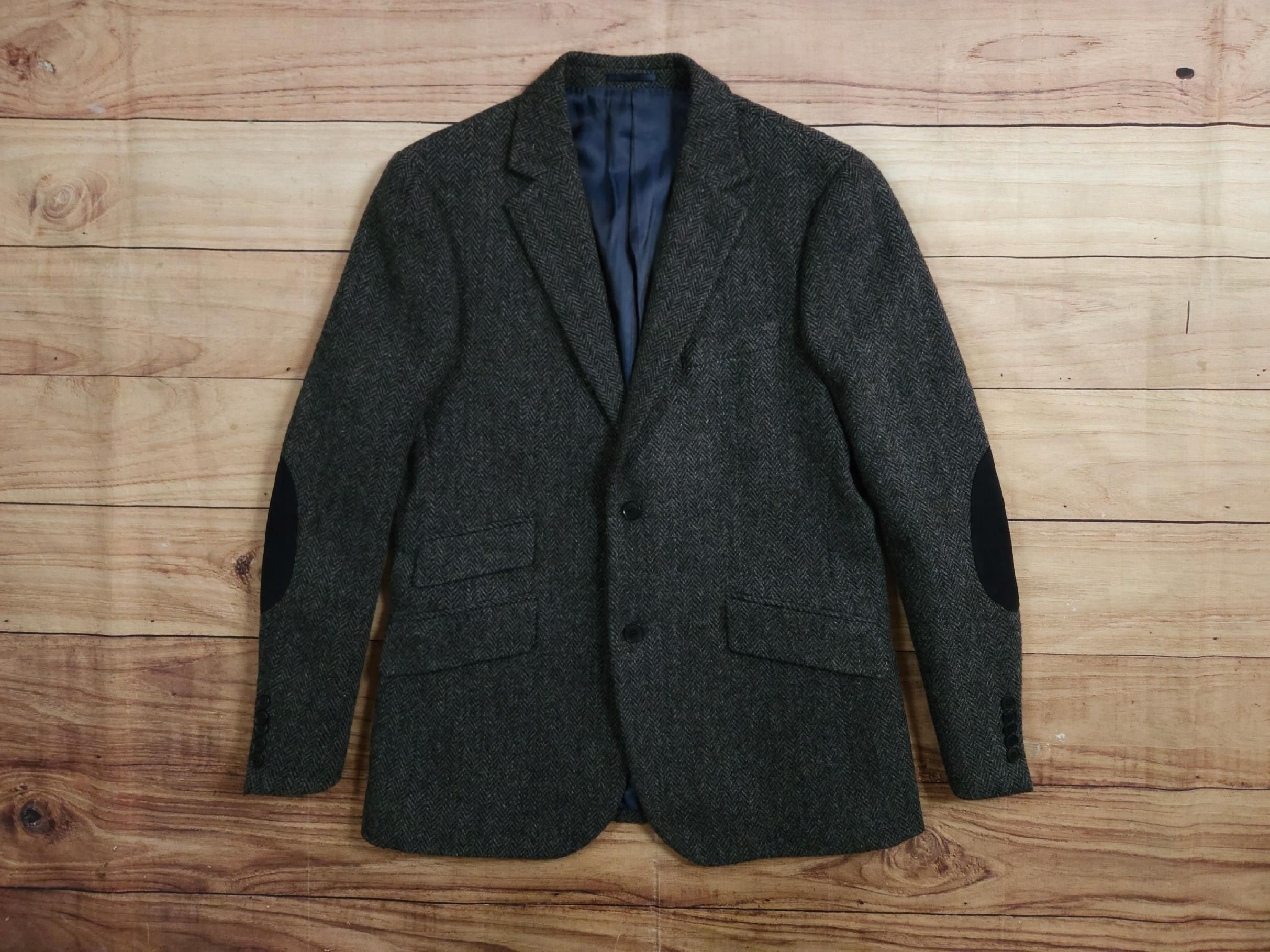 HARRIS TWEED Marynarka Męska 100 % Pure New Wool Tweedowa r. L