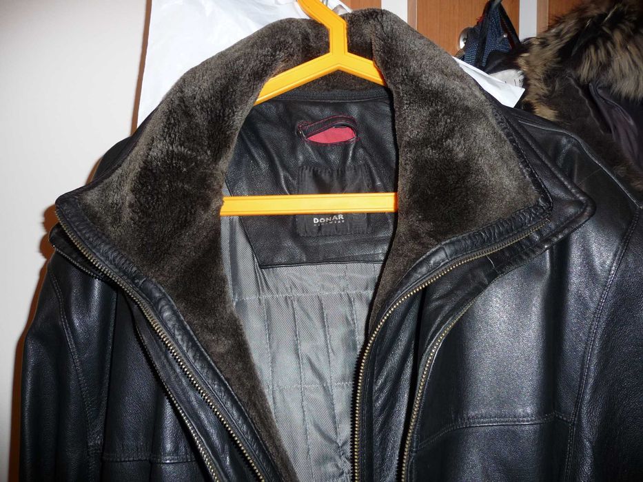 Męska ocieplana kurtka skórzana