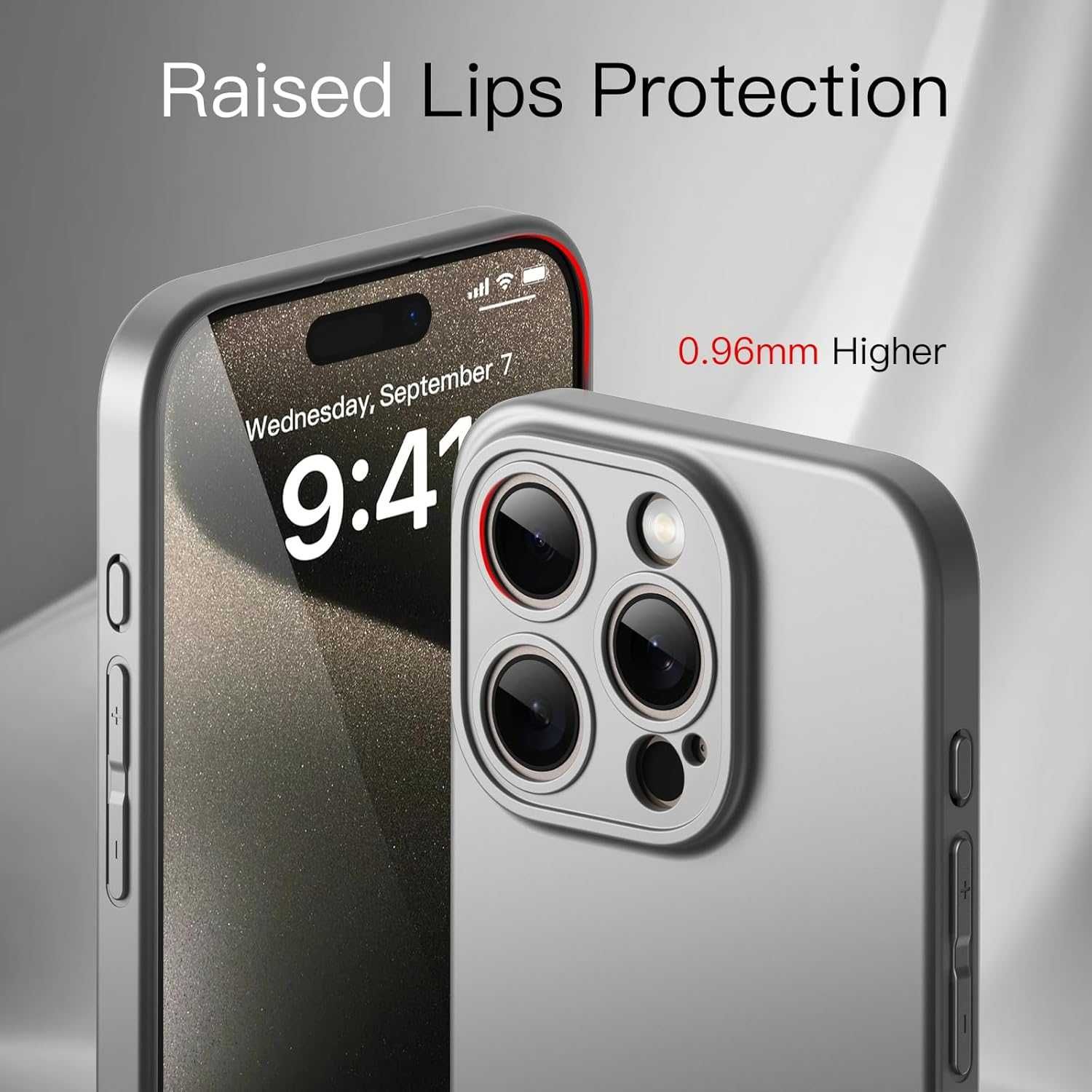 Cienkie etui plecki iPhone 15 Pro 6,1" bumper matowe Tytan JETech